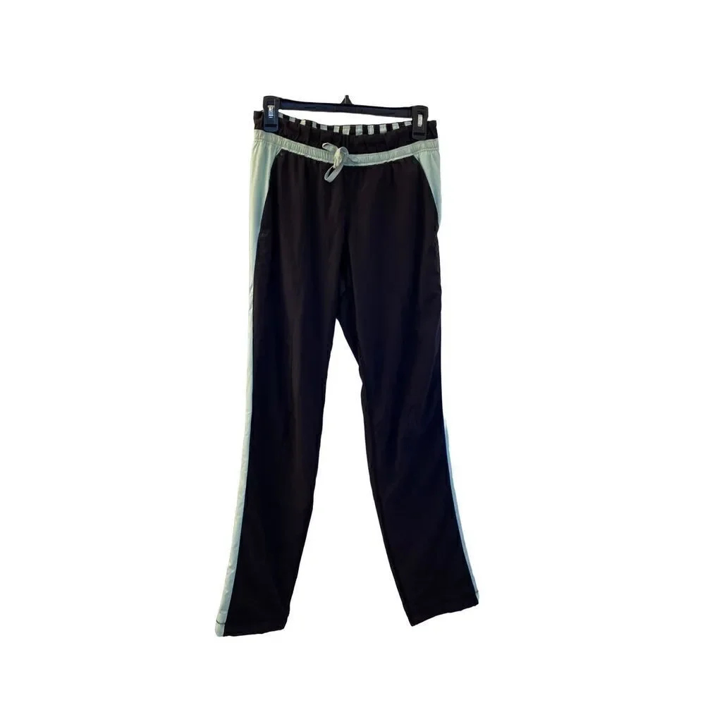 Lululemon mint green/black run bandit track pants size 6